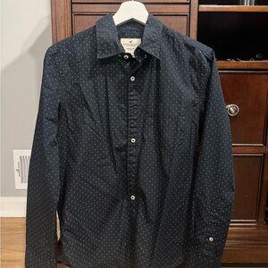 American Eagle Outfitters Navy Polka Dot Shirt